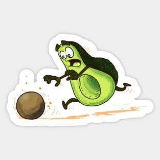 Avocado in troubles Sticker